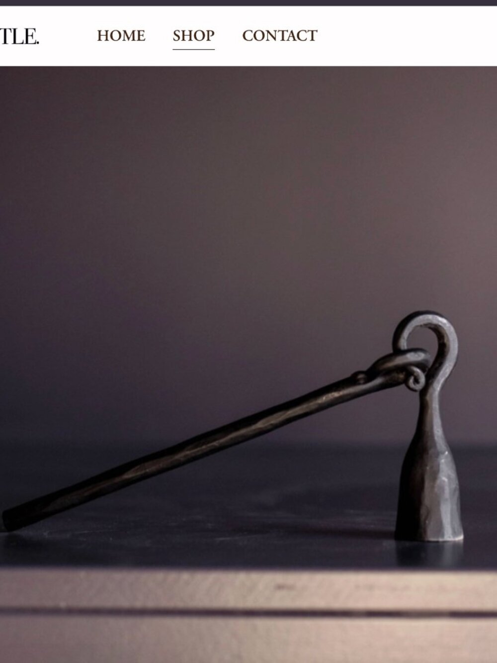 CASTLE. Black Iron Candle Snuffer – Artisan Crafted | 8" Long - Picture 2 of 3